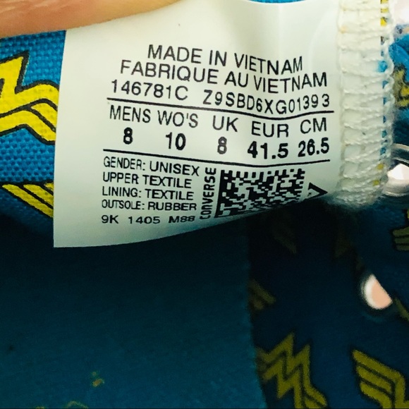 Wonder Woman Converse High Top Sneakers - Picture 12 of 13
